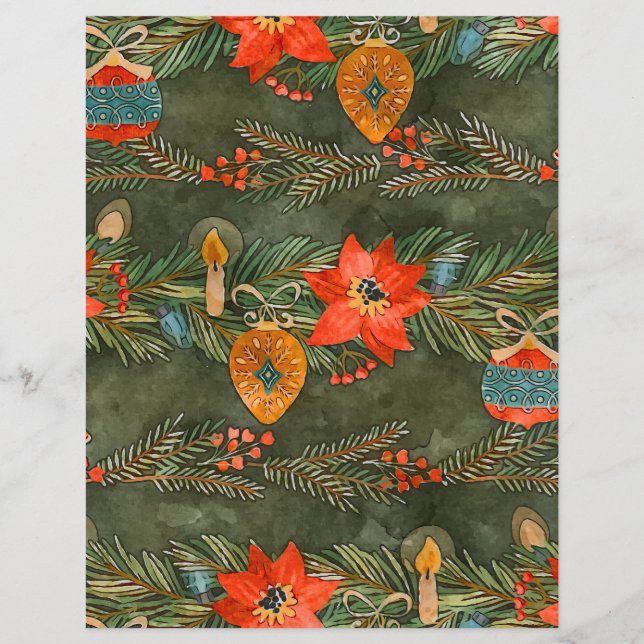 Lámina Papel de cuadernillo festivo de época (Anverso)