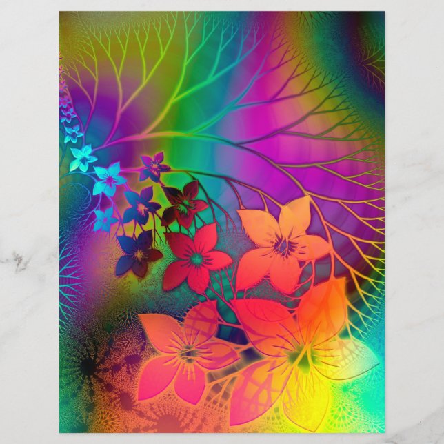 Lámina Papel de cuadernillo floral (Anverso)