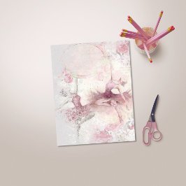 Lámina Papel de cuadernillo floral de Ballerina rosa