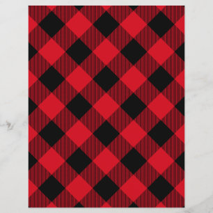 Lámina Papel de cuadernillo negro rojo y ruso