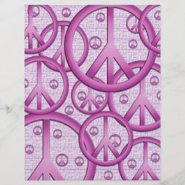 Lámina Papel de cuadernillo para carteles de paz púrpura