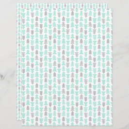 Lámina Papel de cuadernillo para el árbol de Navidad blan