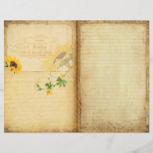Lámina Papel de cuadernillo para el diario del girasol