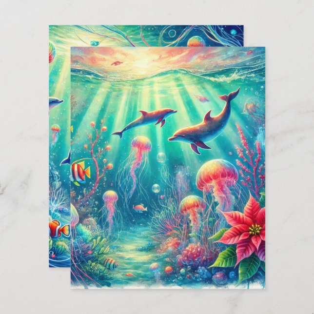 Lámina Papel de cuadernillo para el fondo marino de Poins (Anverso / Reverso)