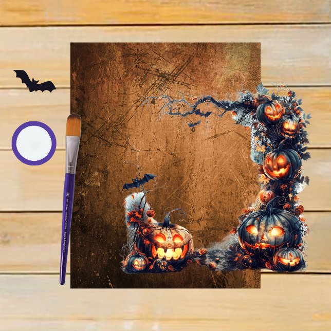 Lámina Papel de cuadernillo para el naranja Grunge Hallow (Subido por el creador)