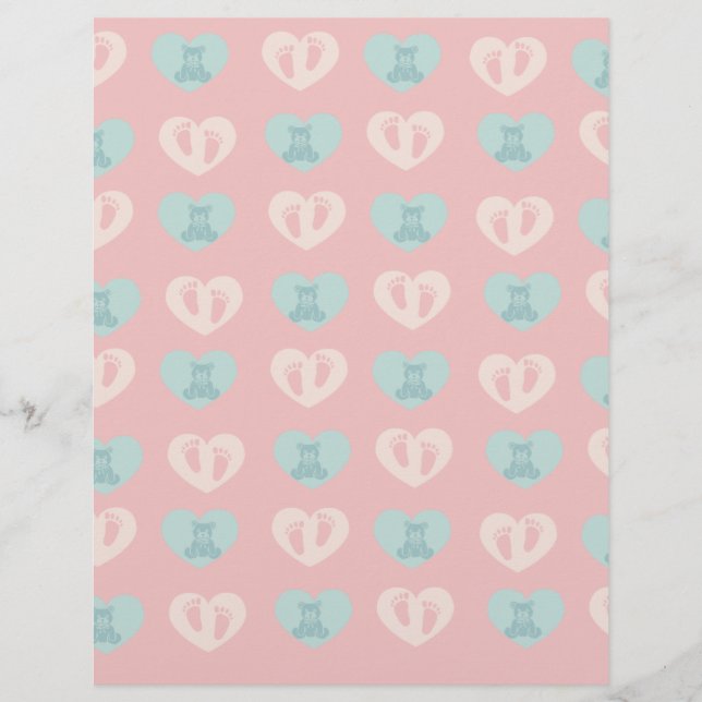 Lámina Papel de cuadernillo para el patrón de bebé (Anverso)