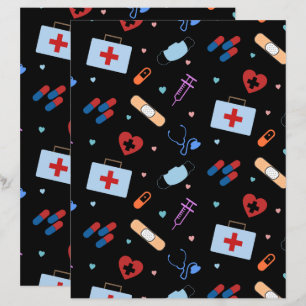 Lámina Papel de cuadernillo para el patrón médico de la e