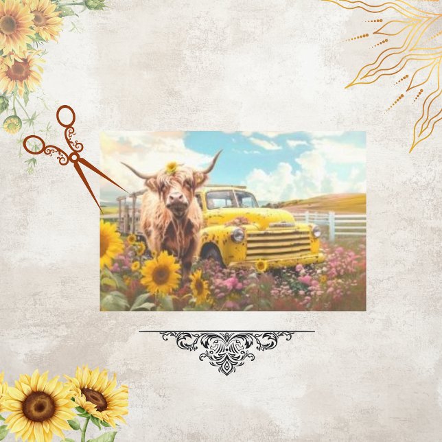 Lámina Papel de cuadernillo para girasoles de vaca Highla (Subido por el creador)