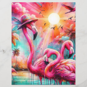 Lámina Papel de cuadernillo para la puesta de sol de los 