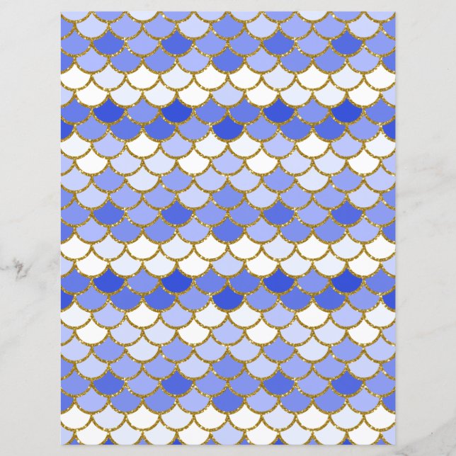 Lámina Papel de cuadernillo para la sirena azul (Anverso)