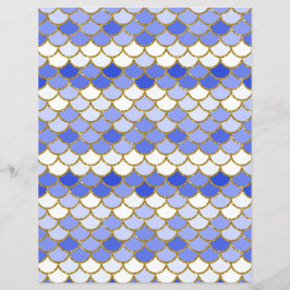 Lámina Papel de cuadernillo para la sirena azul