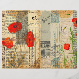 Lámina Papel de cuadernillo para lapicero Vintage Shabby
