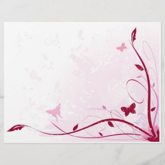 Lámina Papel de cuadernillo rosado foral