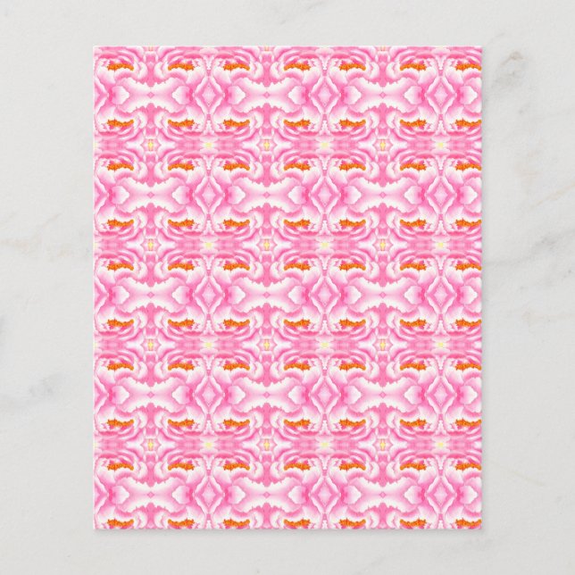Lámina Papel de cuadernillo rosado y Naranja con Moda hip (Anverso)