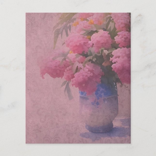 Lámina Papel de cuadernillo Shabby Floral & Damask (Anverso)