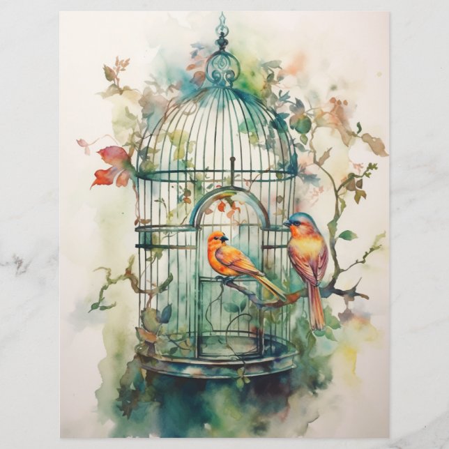 Lámina Papel de cuadernillo sinfónico botánico (Anverso)