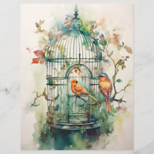 Lámina Papel de cuadernillo sinfónico botánico