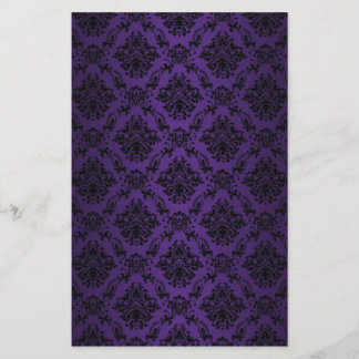 Lámina Papel de cuadernillo victoriano barroco morado