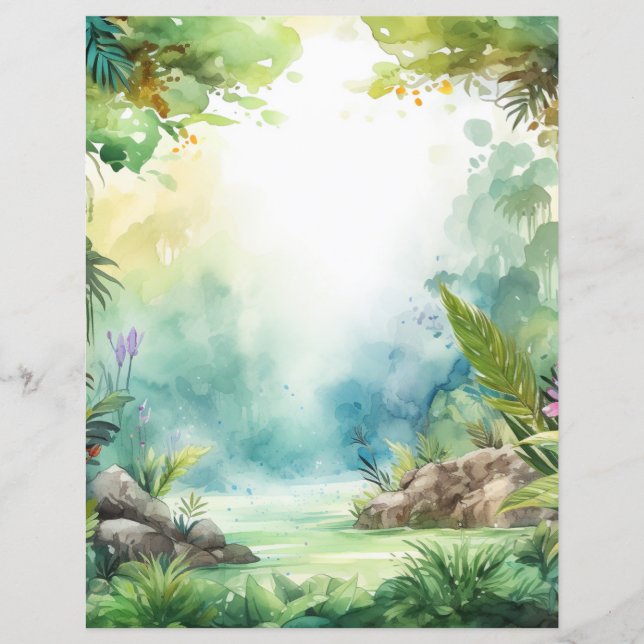 Lámina Papel de cuaderno de análisis de aventuras de la j (Anverso)
