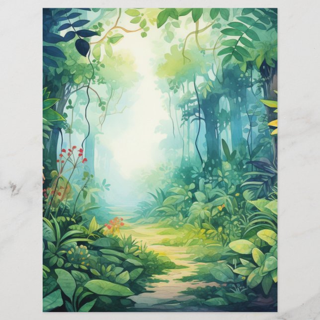 Lámina Papel de cuaderno de análisis de aventuras de la j (Anverso)