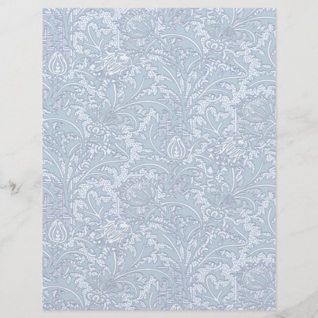 Lámina Papel de cuaderno de arte azul de los silbidos jap (Anverso)