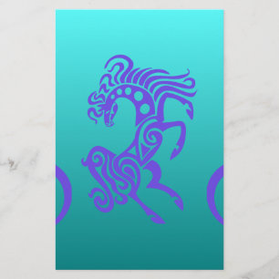 Lámina Papel de cuaderno de arte de caballos