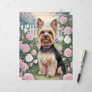 Lámina Papel de cuaderno de arte de Yorkshire Terrier Ros