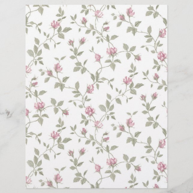 Lámina Papel de cuaderno de arte y arte de rosebud (Anverso)