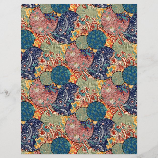 Lámina Papel de cuaderno de artesanía de tejidos japonese (Anverso)