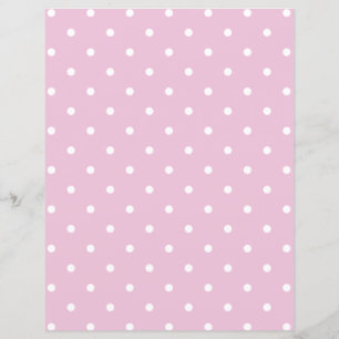 Lámina Papel de cuaderno de bonito con puntos rosados de