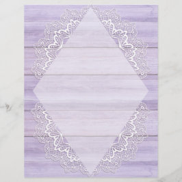 Lámina Papel de cuaderno de bonito de madera y encaje bla