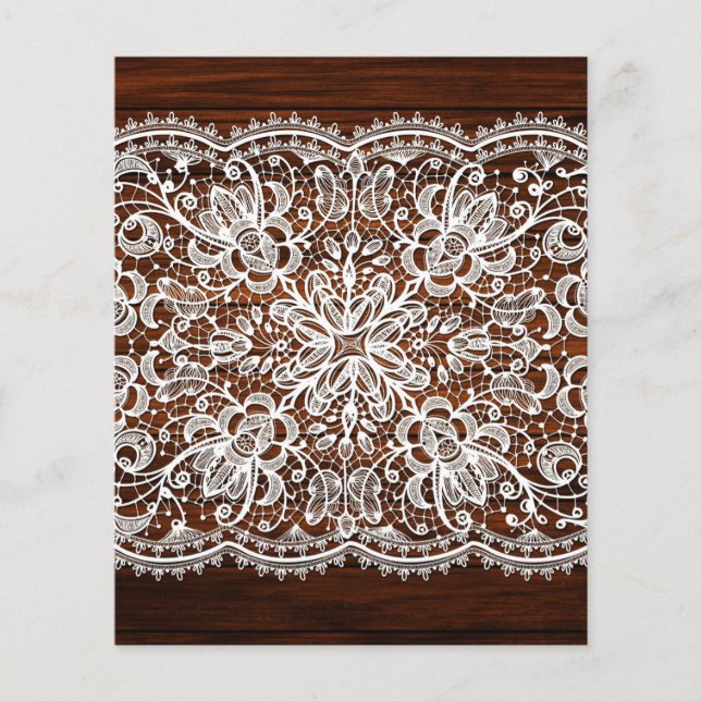 Lámina Papel de cuaderno de bonito y madera rústica (Anverso)