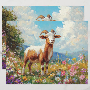 Lámina Papel de cuaderno de cartón de flores silvestres d