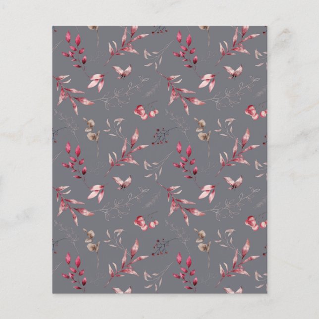 Lámina Papel de cuaderno de cartón gris | Nave floral (Anverso)