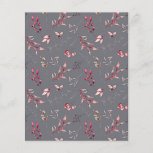 Lámina Papel de cuaderno de cartón gris   Nave floral