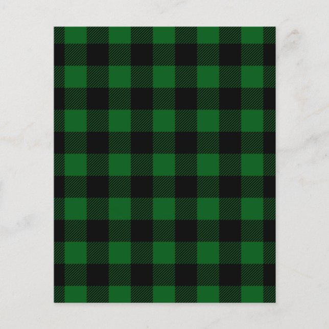 Lámina Papel de cuaderno de cheques de búfalo - Verde y n (Anverso)