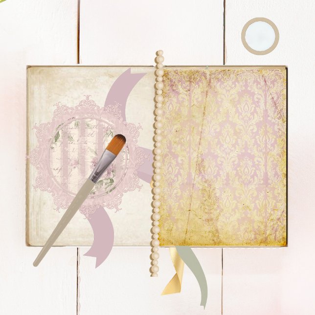 Lámina Papel de cuaderno de chic damask de Shabby (Subido por el creador)