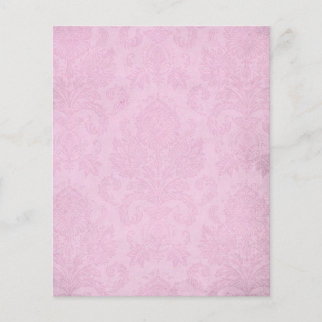 Lámina Papel de cuaderno de chispa de Shabby-Damask (Anverso)
