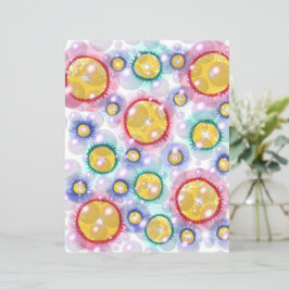 Lámina Papel de cuaderno de Círculos y Burbujas de colore