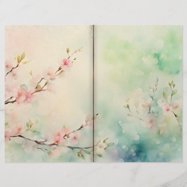 Lámina Papel de cuaderno de cromosoma de cerezo (Anverso)