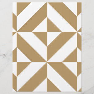 Lámina Papel de cuaderno de cubo geométrico de deco cálid
