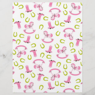 Lámina Papel de cuaderno de doble cara de Chica de caball