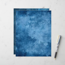 Papel de cuaderno de fondo azul de tinta con probl