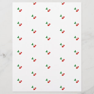 Lámina Papel de cuaderno de fragmentos de cerezo vintage
