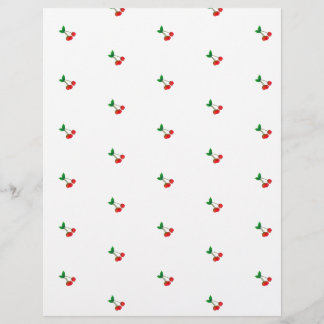 Lámina Papel de cuaderno de fragmentos de cerezo vintage
