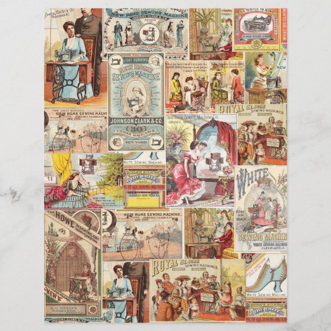 Lámina Papel de cuaderno de frases de costura (Anverso)