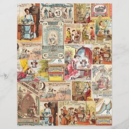 Lámina Papel de cuaderno de frases de costura