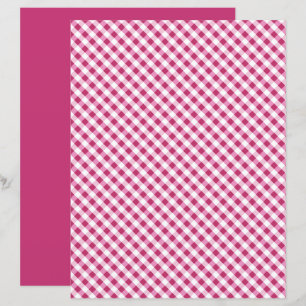 Lámina Papel de cuaderno de Gingham rojo
