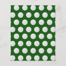 Papel de cuaderno de golf - Patrón de bola de golf