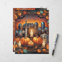 Papel de cuaderno de halloween cristiano
